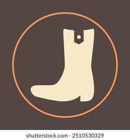 Cowboy Boot trendy icon respectable abstract vector illustration colorful artwork beautiful design.eps