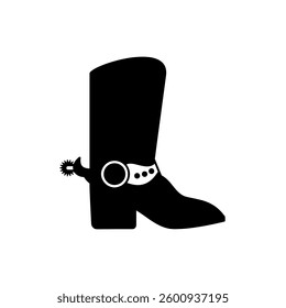 Cowboy boot vector icon. Cowboy illustration sign. Boot symbol or logo.