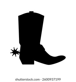 Cowboy boot vector icon. Cowboy illustration sign. Boot symbol or logo.