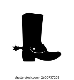Cowboy boot vector icon. Cowboy illustration sign. Boot symbol or logo.