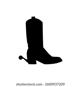 Cowboy boot vector icon. Cowboy illustration sign. Boot symbol or logo.