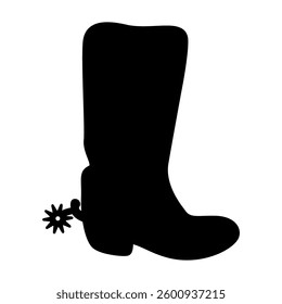 Cowboy boot vector icon. Cowboy illustration sign. Boot symbol or logo.