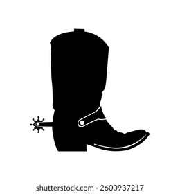 Cowboy boot vector icon. Cowboy illustration sign. Boot symbol or logo.