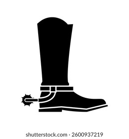 Cowboy boot vector icon. Cowboy illustration sign. Boot symbol or logo.