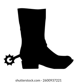 Cowboy boot vector icon. Cowboy illustration sign. Boot symbol or logo.