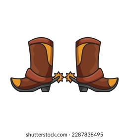 Cowboy boot vector icon.Color vector icon isolated on white background cowboy boot.