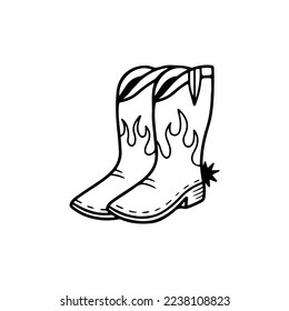 cowboy boots concept vector illustration