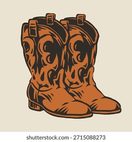 Cowboystiefel zeichnen sich durch ein einzigartiges Flammendesign in warmen Tönen aus, das eine Mischung aus westlichem Stil und mutiger Kunst zeigt. Perfekt für Rodeo-Events oder Freizeitausflüge.