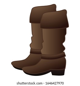 Cowboy boots icon. Cartoon of cowboy boots vector icon for web design isolated on white background