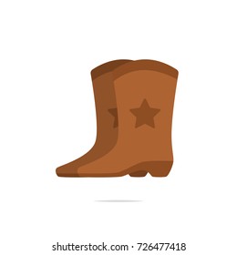 Cowboy boots icon vector