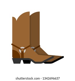 Cowboy Boots isolated. western accessory. Wild west shoes. vector illustration