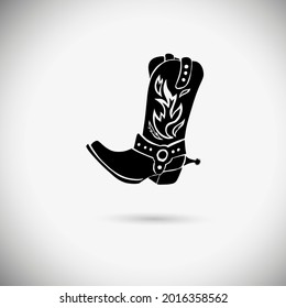 Objeto de botas de vaca. ilustración vectorial