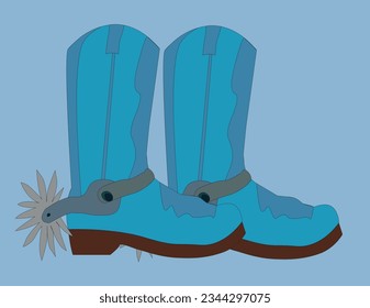 cowboy boots with spurs, wild west