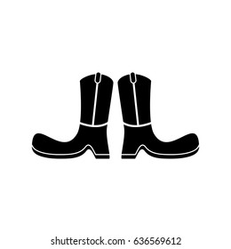 Cowboy boots vector icon