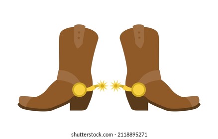 cowboy boots vector illustration isolated on white background