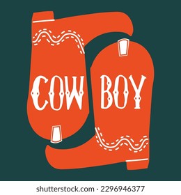 Cowboy boots and vector lettering. Cowboy Quote, Retro Lettering