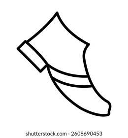 Cowboy Boots Vector Line Icon Design