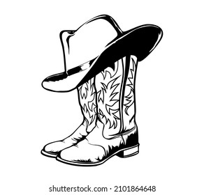 cowboy boots vector