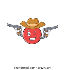 Cowboy bowling ball character cartoon