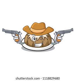 Cowboy Bundt Cake Character Cartoon