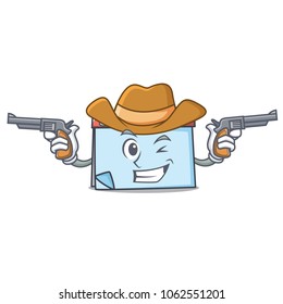 Cowboy calendar character cartoon style