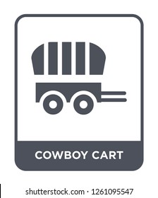 cowboy cart icon vector on white background, cowboy cart trendy filled icons from Desert collection, cowboy cart simple element illustration