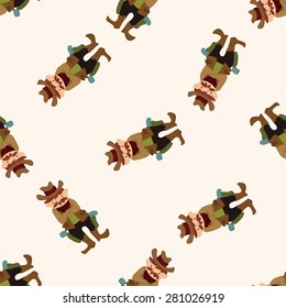 cowboy , cartoon seamless pattern background