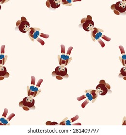 cowboy , cartoon seamless pattern background