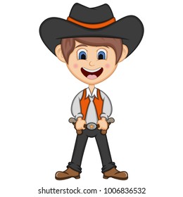 Cowboy cartoon vector illustration