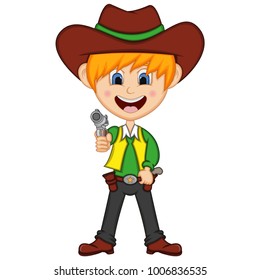 Cowboy cartoon vector illustration