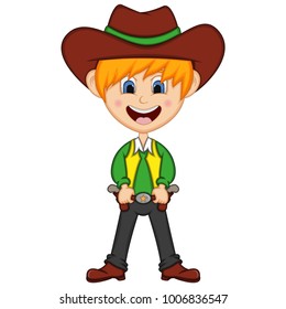 Cowboy cartoon vector illustration