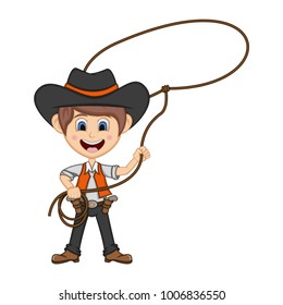 Cowboy cartoon vector illustration