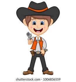 Cowboy cartoon vector illustration