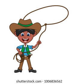Cowboy cartoon vector illustration
