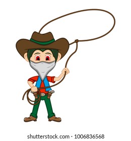 Cowboy cartoon vector illustration