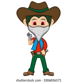 Cowboy cartoon vector illustration