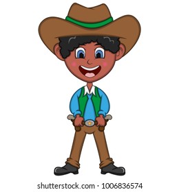 Cowboy cartoon vector illustration