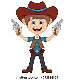 Cowboy cartoon vector illustration