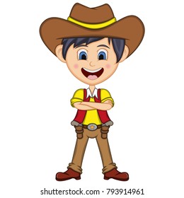Cowboy cartoon vector illustration