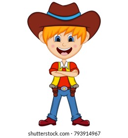 Cowboy cartoon vector illustration