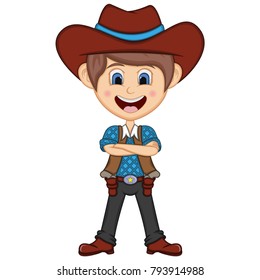 Cowboy cartoon vector illustration
