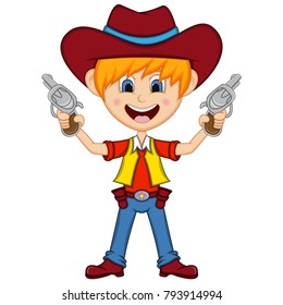 Cowboy cartoon vector illustration