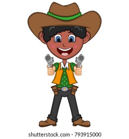 Cowboy cartoon vector illustration