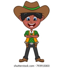 Cowboy cartoon vector illustration