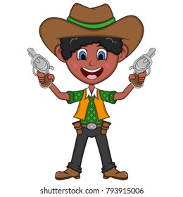 Cowboy cartoon vector illustration