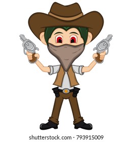 Cowboy cartoon vector illustration
