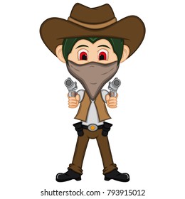 Cowboy cartoon vector illustration
