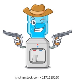 Cowboy cartoon water cooler for office and home