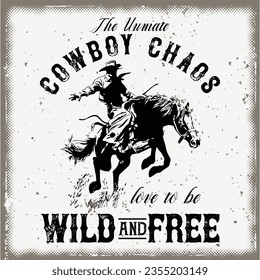 Cowboy Chaos Unisex T-shirt design