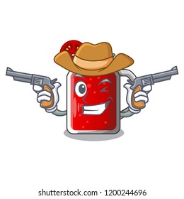Cowboy character beverage healthy sweet tomato juice